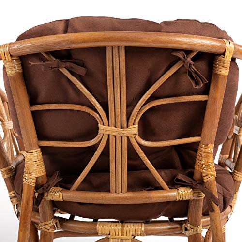Rattan Gartenmöbel Set – Balkon Möbel – Lounge Möbel Terrasse – Ragnarök Gartenmöbel – Tisch Set – Balkonmöbel Set mit Couch (Hellbraun – Schokolade) - 6