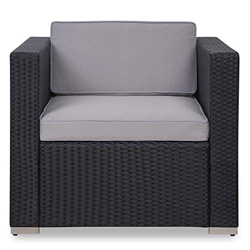 SVITA Sessel für Polyrattan Lounge Lugano/California Ergänzung Rattan (Schwarz) - 2