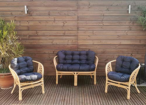 Mayaadi-Home Gartenbankauflagen 6 teiliges Sitzkissen-Set Sitzpolster für Gartengarnitur Set Steve Dunkelgrau JCG1 - 2