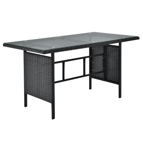 SVITA Monroe Garten-Lounge Set Polyrattan Lounge-Möbel Sitzgruppe Garten Schwarz - 5