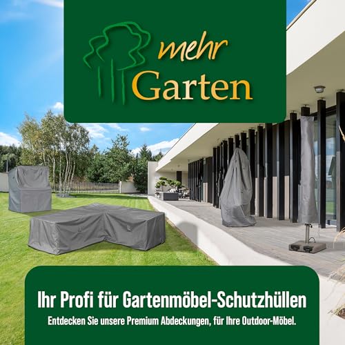 Mehr Garten Gartenmöbel Abdeckung rechteckig, Premium Schutzhülle Abdeckplane für Lounge-Gruppe Loungemöbel wasserdicht 230 x 165 x 80 cm Lichtgrau - 6