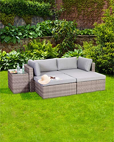 Greemotion Palma Rattan Lounge-Set, grau - 2