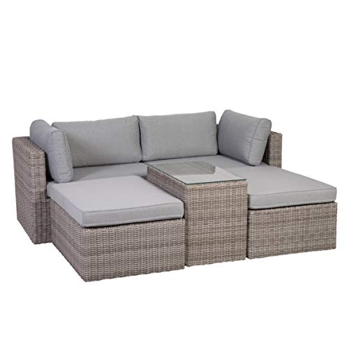 Greemotion Palma Rattan Lounge-Set, grau - 3