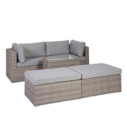 Greemotion Palma Rattan Lounge-Set, grau - 4
