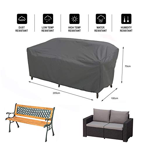 Hentex Cover Schutzhülle für Lounge Chair Gartenbank 2-Sitzer Abdeckung Loungesofa - 2