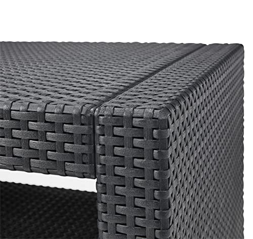 „Allibert by Keter“ Gartenlounge Set Modena, graphit/cool grey, 4tlg., inkl. Sitz- und Rückenkissen, Kunststoff, flache Rattanoptik - 5
