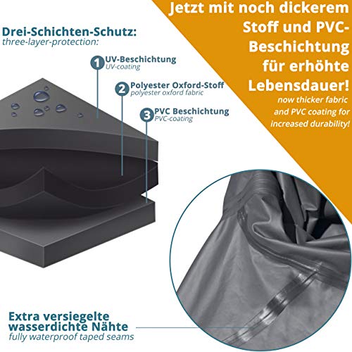 Abdeckung für L-Form Gartenmöbel & Loungemöbel 210x270x90cm Lounge Abdeckplane für L Form Gartenlounge - 5