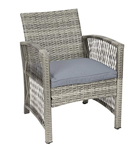MT MALATEC Polyrattan Gartenmöbel Sitzgruppe Sofa Garnitur Gartenmöbel Gartenset Tisch 11961, Farbe:Grau - 5