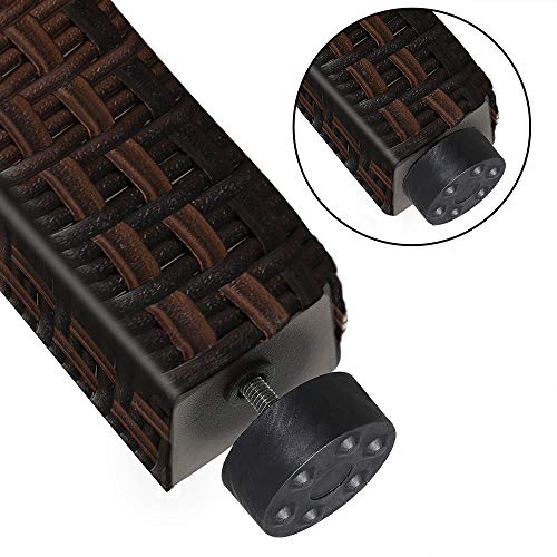 Deuba Poly Rattan Sitzgruppe 8 Stühle Stapelbar 7cm Dicke Auflagen Gartentisch Gartenmöbel Sitzgarnitur Garten Set Braun - 8