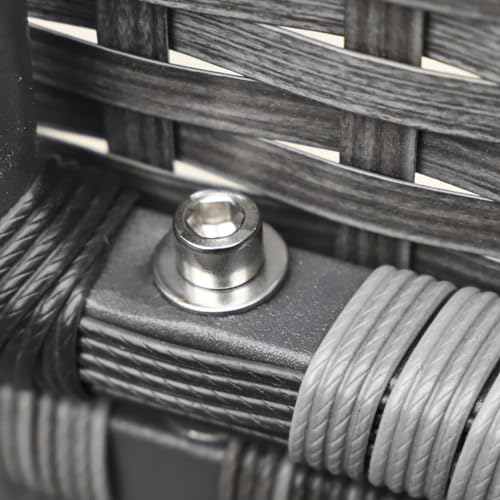 Enjoy Fit Rattan Polyrattan Lounge Sitzgruppe Garnitur Gartenmöbel aus 4 Sitze Sofa, Aufbewahrungsbox für Kissen - 7