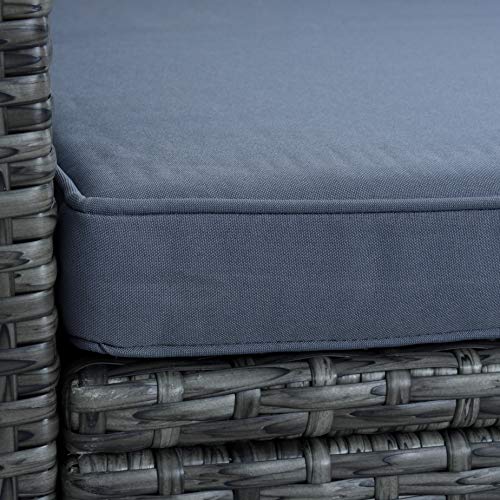 ESTEXO Rattan Lounge Sitzgruppe Polyrattan Gartenmöbel Set Couch 3-Sitzer Rattanmöbel Sofa Set Essgruppe Gartenset Balkon-Set (Anthrazit-Grau) - 7