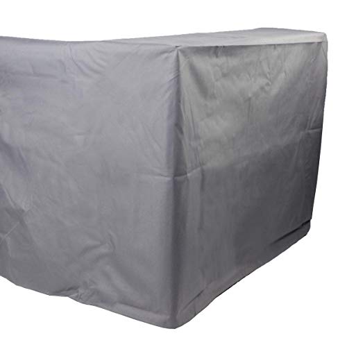 BRAST Poly-Rattan Gartenmöbel Essgruppe Lounge Sitzgruppe Camouflage Deluxe 11tlg Grau/Anthrazit inkl. Abdeckung - 5