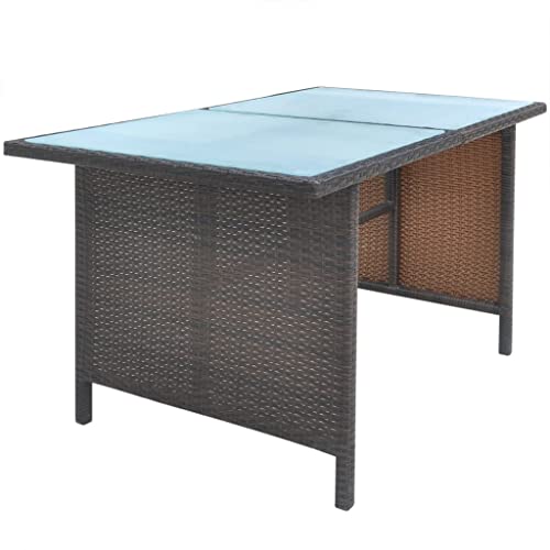 vidaXL Gartenmöbel 6-TLG. Poly Rattan Braun Garten Sitzgruppe Gartengarnitur - 6