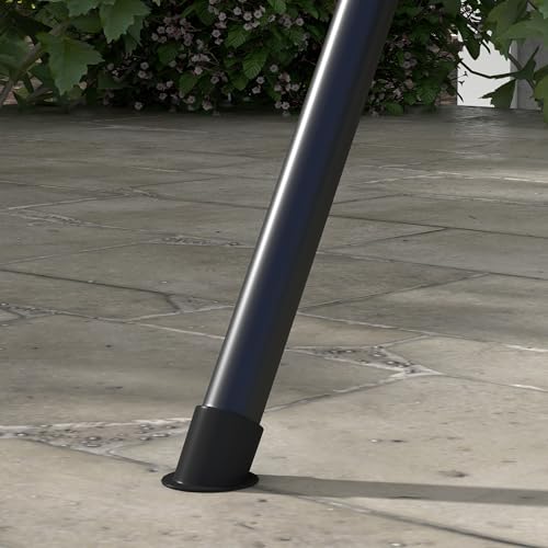 Outsunny Hollywoodschaukel Gartenschaukel Schaukelbank 3-Sitzer mit Dach Stahl Grau 172x110x152cm - 9
