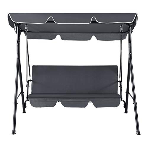 [en.casa] Hollywoodschaukel 172x112x152cm Gartenschaukel 3-Sitzer Gartenliege Schaukel Gartenbank bis 270kg Wasserabweisender Bezug - 4