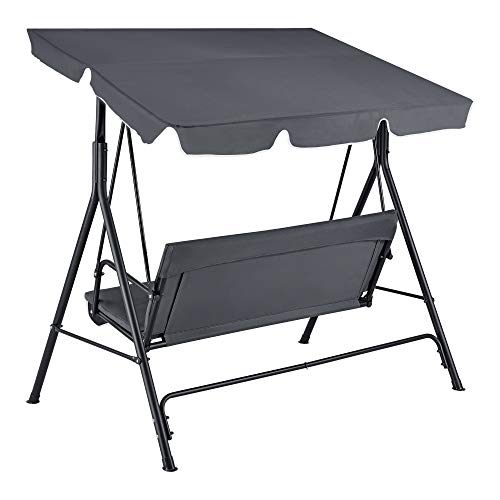 [en.casa] Hollywoodschaukel 172x112x152cm Gartenschaukel 3-Sitzer Gartenliege Schaukel Gartenbank bis 270kg Wasserabweisender Bezug - 5