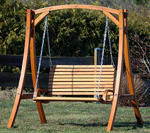 ASS Design Hollywoodschaukel Gartenschaukel Hollywood Schaukel KUREDO-OD aus Holz Lärche - 2