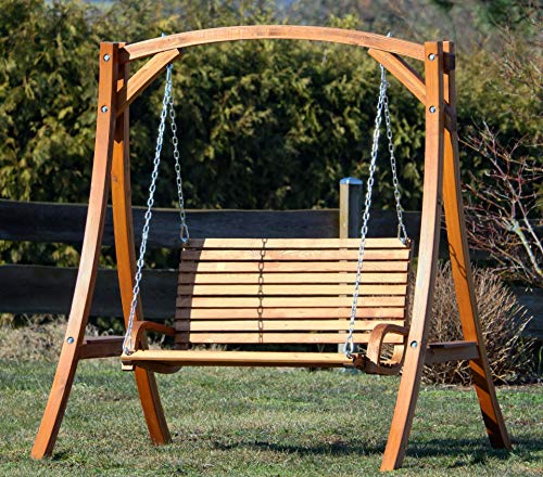 ASS Design Hollywoodschaukel Gartenschaukel Hollywood Schaukel KUREDO-OD aus Holz Lärche - 5