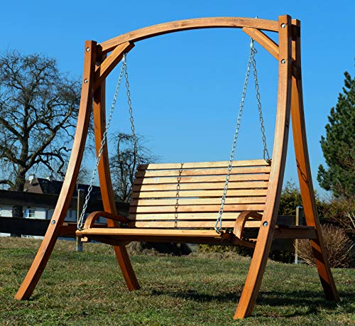 ASS Design Hollywoodschaukel Gartenschaukel Hollywood Schaukel KUREDO-OD aus Holz Lärche - 8
