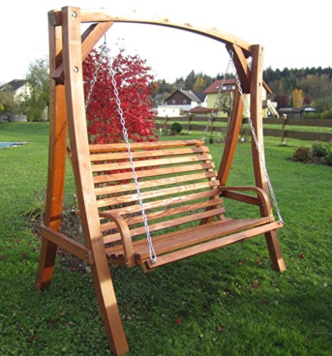 ASS Design Hollywoodschaukel Gartenschaukel Schaukel Holzschaukel Hollywood Swing aus Holz Lärche Modell KUREDO103OD - 5