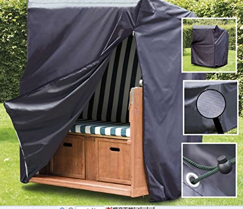 XXL Strandkorbhülle 2020 Oxford 420D 155 x 105 x 170/135 cm Strandkorb-Schutzhülle - 2