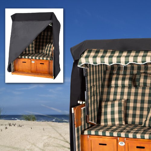 Ultranatura Strandkorb Schutzhülle Palace, aus der Sylt Serie, Maße 128x105x160 cm, Mit Reißverschluss und hochwertigen Metallösen, hochwertiges Oxford Polyestergewebe 600D, ca 7 mm stark - 7