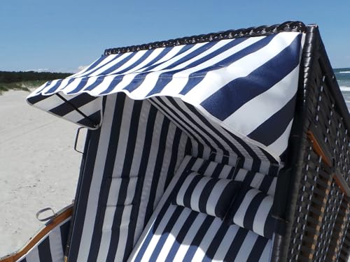 Swing & Harmonie Strandkorb XL – 118cm Rügen Ostsee Sonneninsel Rattan Möbel Polyrattan (anthrazit) - 2