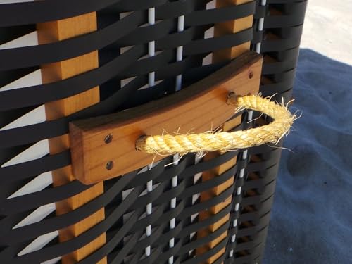 Swing & Harmonie Strandkorb XL – 118cm Rügen Ostsee Sonneninsel Rattan Möbel Polyrattan (anthrazit) - 7