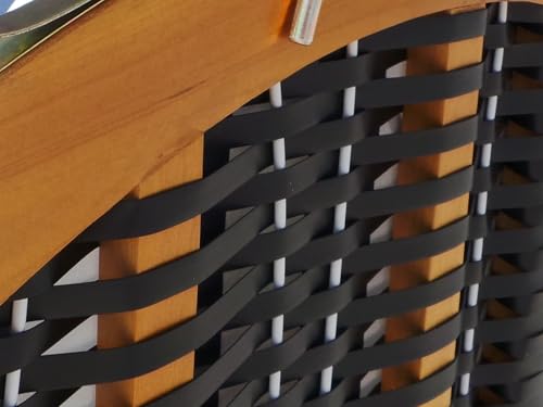 Swing & Harmonie Strandkorb XL – 118cm Rügen Ostsee Sonneninsel Rattan Möbel Polyrattan (anthrazit) - 8