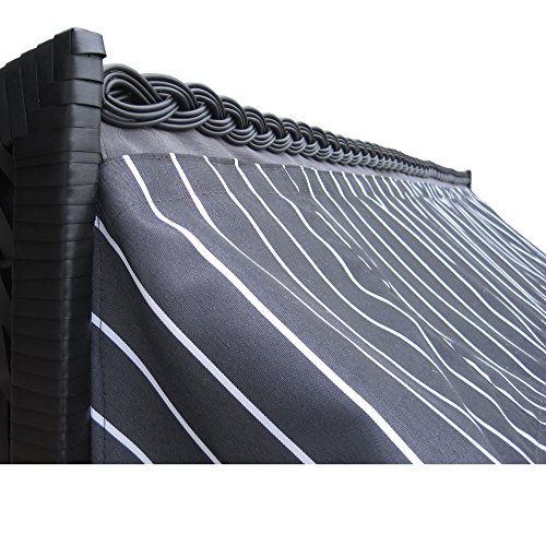 XINRO® Volllieger Strandkorb XXL anthrazit günstig kaufen # inkl. Schutzhülle # 2 Bezüge (Grundbezug + abnehm- und waschbarer Wechselbezug) - 8