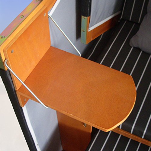 XINRO® – XY-71 – Volllieger Ostsee Strandkorb anthrazit inkl. Strandkorbhülle u. 4X Kissen, schwarzes Polyrattan, Ostsee Strandkorb Form - 3