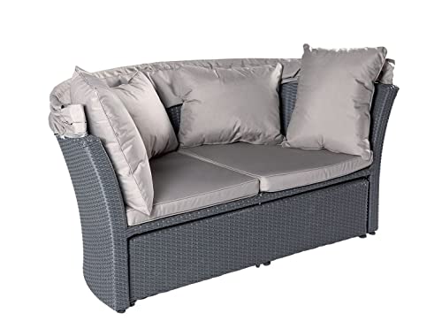 Wholesaler GmbH LC Garden Sonneninsel Strandkorb Miami grau - 5