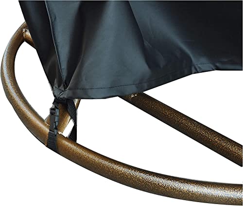 HONCENMAX Abdeckung für Hängesessel/Schwingsessel/Hängekorb – Garten Rattan Wicker Hängesessel wasserdichte Möbel Schutzhülle – Oxford 210D Gewebe und Innen mit PVC Beschichtet - 7