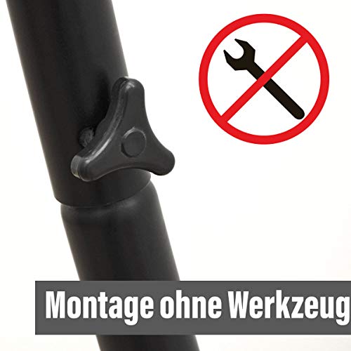 AMANKA Hängestuhlgestell 210 cm Hängesesselgestell aus Stahl max. 150 kg für XXL Hängestuhl Hängesitz Freistehendes Metall Gestell - 5