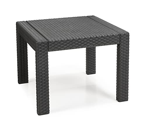 „Allibert by Keter“ Gartenlounge Set Alabama, graphit/cool grey, 4tlg., inkl. Sitzkissen, Kunststoff, flache Rattanoptik - 4