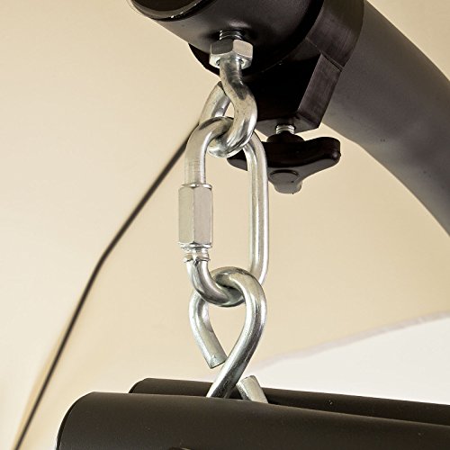 SoBuy OGS16 Schwebeliege mit Sonnenschirm Relaxliege Schwingliege Schaukelliege Hängesessel Hängeliege Sonnenliege Belastbarkeit 120kg beige - 5