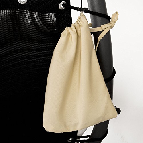 SoBuy OGS16 Schwebeliege mit Sonnenschirm Relaxliege Schwingliege Schaukelliege Hängesessel Hängeliege Sonnenliege Belastbarkeit 120kg beige - 9