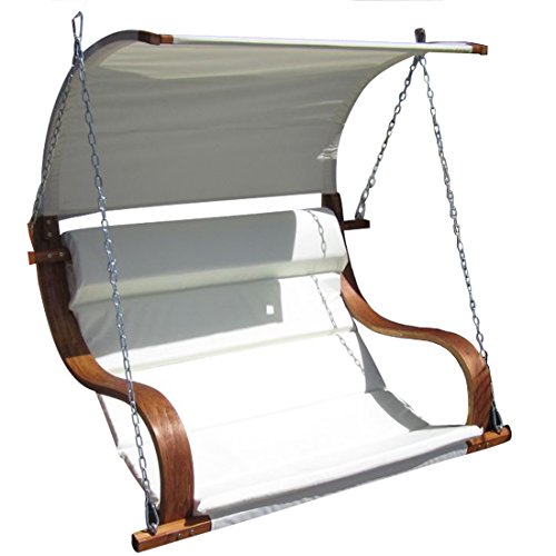 ASS Design Sitzbank für Hollywoodschaukel SEAT-MERU aus Holz Lärche inkl. Dach (ohne Gestell!!) von