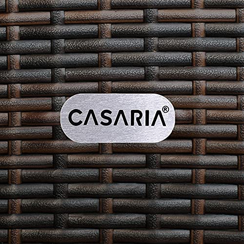Deuba Poly Rattan Sitzgruppe Garten 8 Breite Stühle 7cm Auflagen Gartentisch Akazie Holz 8 Personen Gartenmöbel Set Braun - 9
