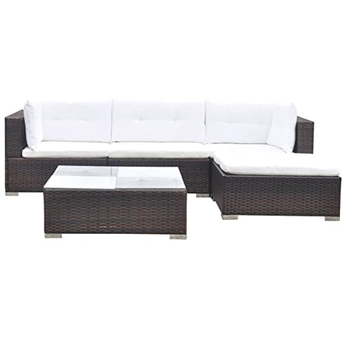 vidaXL Gartenmöbel 14-TLG. Poly Rattan Sofa Lounge Sitzgruppe Gartengarnitur - 3