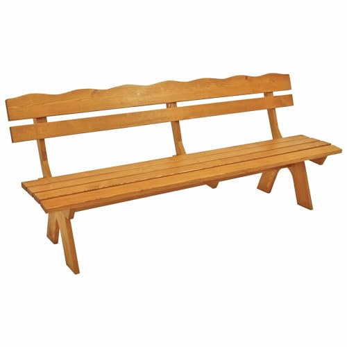 DEGAMO Gartengarnitur Freital XXL 3-teilig 200cm, 2X Bank 200cm und 1x Tisch 70x200cm, Kiefer imprängiert - 2