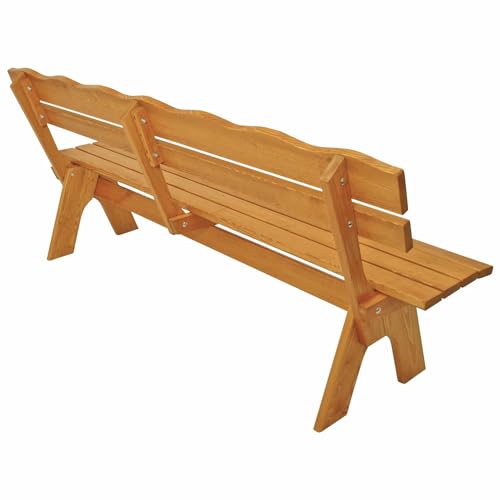 DEGAMO Gartengarnitur Freital XXL 3-teilig 200cm, 2X Bank 200cm und 1x Tisch 70x200cm, Kiefer imprängiert - 3