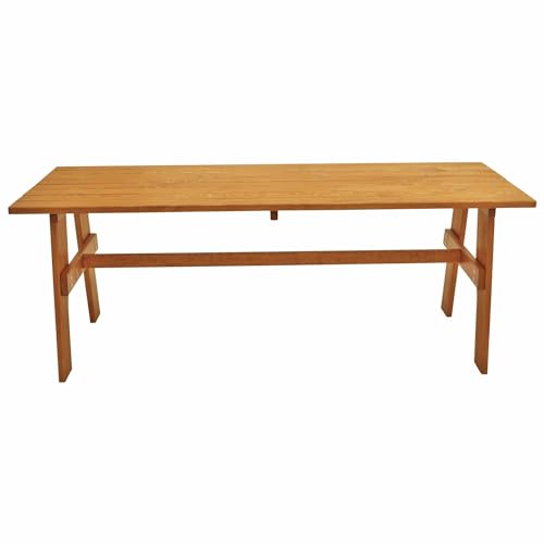 DEGAMO Gartengarnitur Freital XXL 3-teilig 200cm, 2X Bank 200cm und 1x Tisch 70x200cm, Kiefer imprängiert - 6