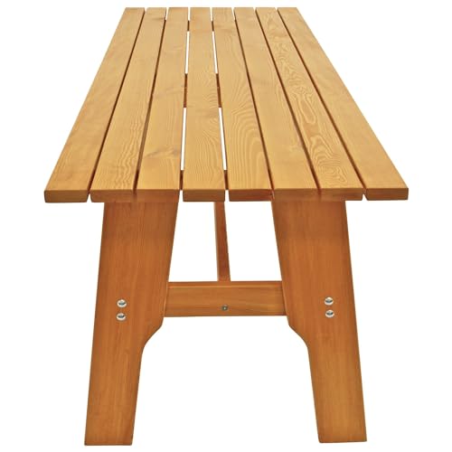 DEGAMO Gartengarnitur Freital XXL 3-teilig 200cm, 2X Bank 200cm und 1x Tisch 70x200cm, Kiefer imprängiert - 8