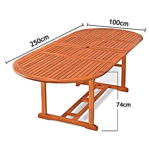 Deuba Sitzgruppe Moreno 8+1 FSC®-zertifiziertes Eukalyptusholz klappbar 9-TLG Tisch Sitzgarnitur Holz Gartenmöbel Garten Set - 9