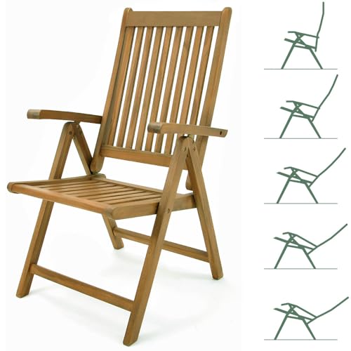 Casaria Sitzgruppe Vanamo 6+1 FSC®-zertifiziertes Eukalyptusholz klappbar 7-TLG Tisch Sitzgarnitur Holz Gartenmöbel Garten Set - 7