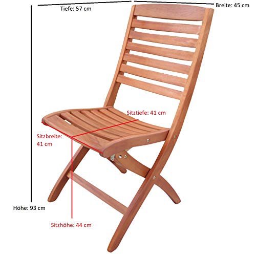 DEGAMO Klappstuhl Capo aus Eukalyptus Hartholz, 2 STÜCK - 2