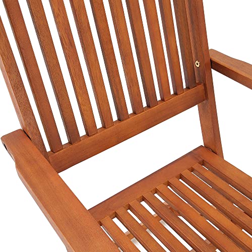 Deuba Sitzgruppe Sydney 4+1 FSC®-zertifiziertes Akazienholz 5-TLG Tisch klappbar Sitzgarnitur Holz Garten Möbel Set - 5