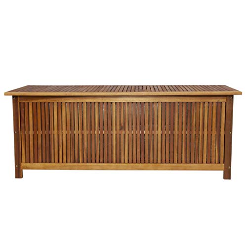 vidaXL Akazienholz Massiv Auflagenbox XL Kissenbox Gartenbox Gartentruhe Truhe - 2
