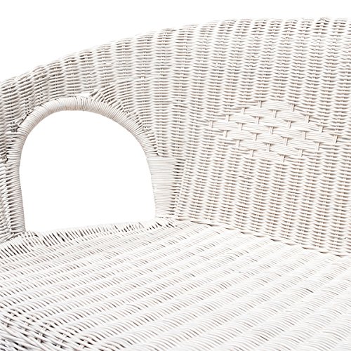Rattanmöbel-Set Chris – 4-teilig (Rattansessel, Rattansofa, Tisch) – Weiß - 4